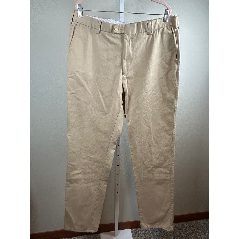 Peter Millar Trousers Men's 38 Tan Pima Cotton Chino‎ Pants Minimalist Golf